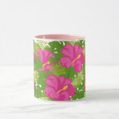 MUG FLEURS D'HIBISCUS ROSE CHAUD (Centre)