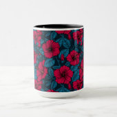 Mug Fleurs d'hibiscus rouges (Centre)