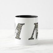 Mug Fleurs d'hortensia à monogramme initial M personna (Centre)