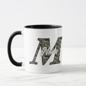 Mug Fleurs d'hortensia à monogramme initial M personna (Gauche)