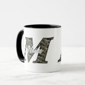 Mug Fleurs d'hortensia à monogramme initial M personna (Devant gauche)