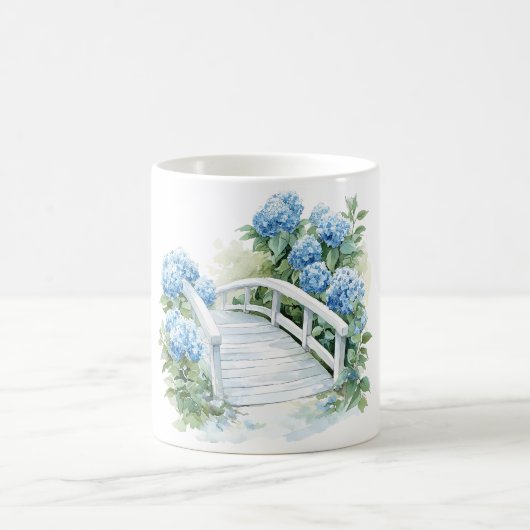 Mug Fleurs d'hortensia aquarelle (Centre)