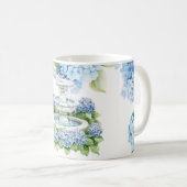 Mug Fleurs d'hortensia aquarelle (Devant droit)