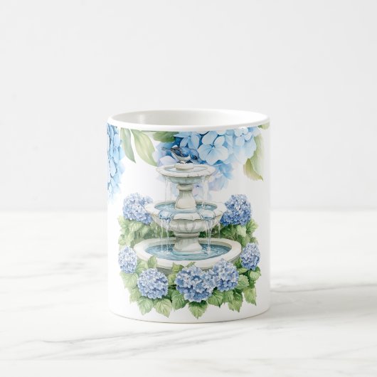 Mug Fleurs d'hortensia aquarelle (Centre)