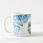 Mug Fleurs d'hortensia aquarelle (Gauche)