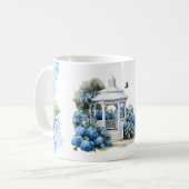 Mug Fleurs d'hortensia aquarelle (Devant gauche)