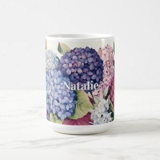 Mug Fleurs d'hortensia personnalisées