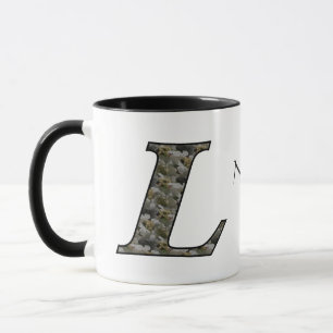Mug Fleurs d'hortensia personnalisées avec initiale de