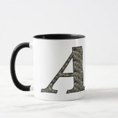 Mug Fleurs d'hydrangea personnalisées avec initiale de (Gauche)