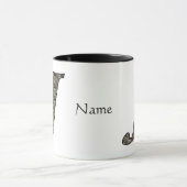 Mug Fleurs d'hydrangea personnalisées avec initiale de (Centre)