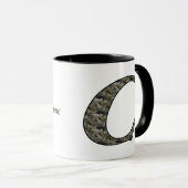 Mug Fleurs d'hydrangea personnalisées avec initiale de (Devant droit)
