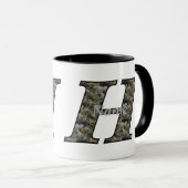 Mug Fleurs d'hydrangea personnalisées avec initiale de (Devant droit)