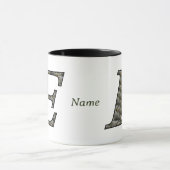 Mug Fleurs d'hydrangea personnalisées avec initiale de (Centre)