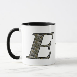 Mug Fleurs d'hydrangea personnalisées avec initiale de