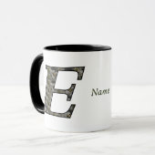 Mug Fleurs d'hydrangea personnalisées avec initiale de (Devant gauche)