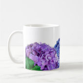 Mug Fleurs d'hydrangée bleu et rose personnalisées (Gauche)