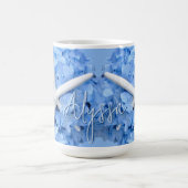 Mug Fleurs d'Hydrangée Bleue Amidon Blancs (Centre)