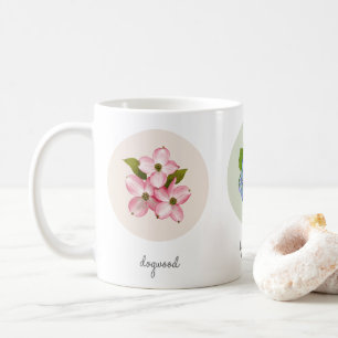 Mug Fleurs d'hydrangée, de lupine et de bois de chien