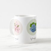Mug Fleurs d'hydrangée, de lupine et de bois de chien (Devant gauche)