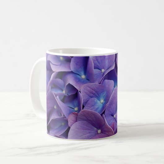 Mug Fleurs d'Hydrangée violette (Devant gauche)