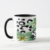 Mug Fleurs d'impression léopard tropicale  (Gauche)