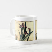 Mug Fleurs d'iris de peinture d'art de Hokusai (Devant gauche)