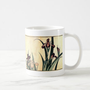 Mug Fleurs d'iris de peinture d'art de Hokusai
