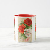 Mug Fleurs d'œillet, Message de la Saint-Valentin Vint (Centre)