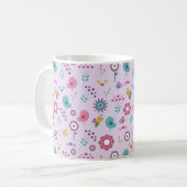 Mug Fleurs d'oiseaux, d'abeilles et de papillons (Devant gauche)