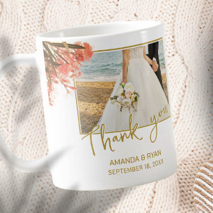 Mug Fleurs d'oléandre orange Photo Merci Mariage