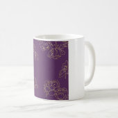 Mug Fleurs d'or Art nouveau (Devant droit)