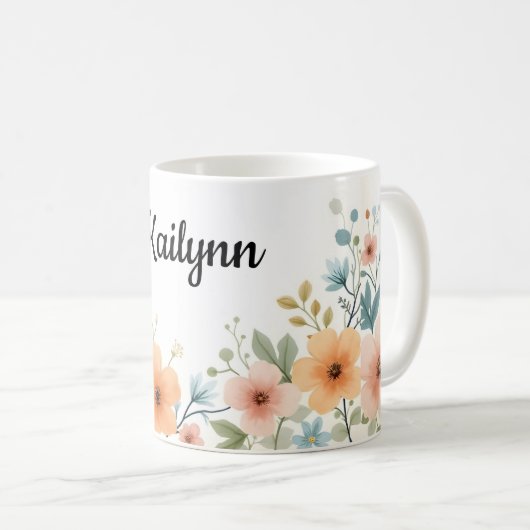 Mug Fleurs d'or et d'ivoire (Devant droit)