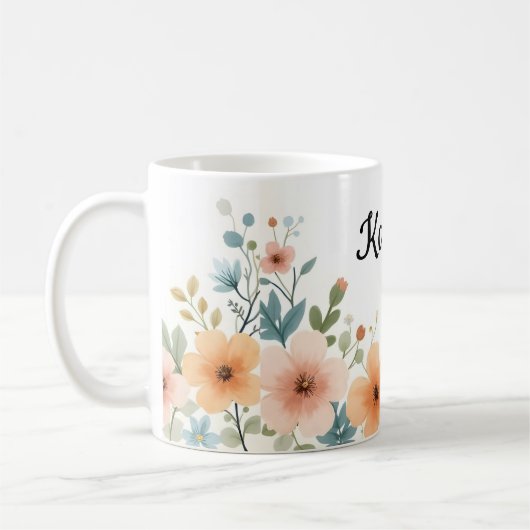 Mug Fleurs d'or et d'ivoire (Gauche)