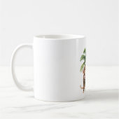 Mug Fleurs d'orchidée rose tropicale Singe Aloha (Gauche)