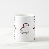 Mug Fleurs d'orchidées blanches et magenta Monogramme (Centre)