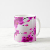 Mug Fleurs d'orchidées Floral Élégant (Devant droit)