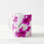 Mug Fleurs d'orchidées Floral Élégant (Devant gauche)