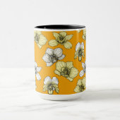 Mug Fleurs d'orchidées jaune et blanc (Centre)
