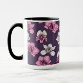 Mug Fleurs d'orchidées roses (Gauche)