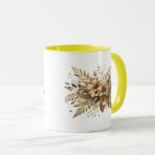 Mug fleurs dorées (Devant droit)