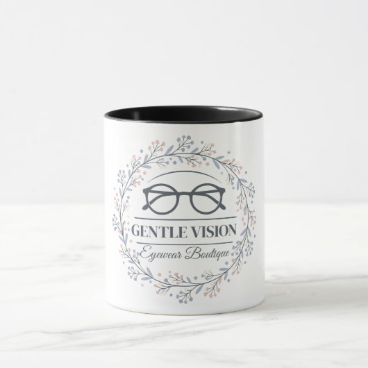 Mug Fleurs Douces Entourant des Lunettes de Lecture St (Centre)