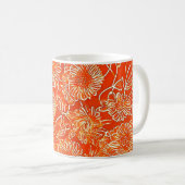 Mug Fleurs douces orange (Devant droit)