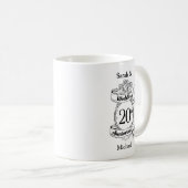 Mug Fleurs du 20e anniversaire du Mariage (Devant droit)