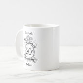 Mug Fleurs du 20e anniversaire du Mariage (Devant gauche)