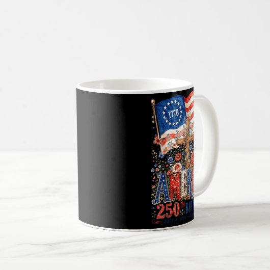 Mug Fleurs du 250e anniversaire des États-Unis d'Améri (Devant droit)