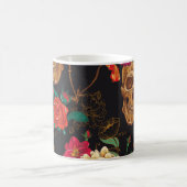 Mug Fleurs du crâne : Arrière - plan foncé sans coutur (Centre)