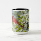 Mug Fleurs du nord de cardinal au printemps (Centre)