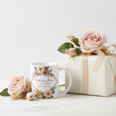 Mug Fleurs Élégantes 60e Anniversaire Nom et Date Pers