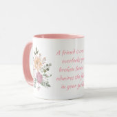 Mug Fleurs élégantes, Un Ami est... (Devant gauche)