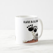 Mug Fleurs Empreintes de pattes Mémoire Pet Perdre (Devant droit)